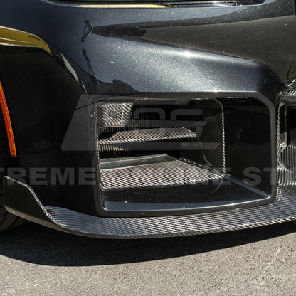 2023-Up BMW G87 M2 | TR Style 3PCS Dry Carbon Fiber Front Bumper Splitter Lip image 13