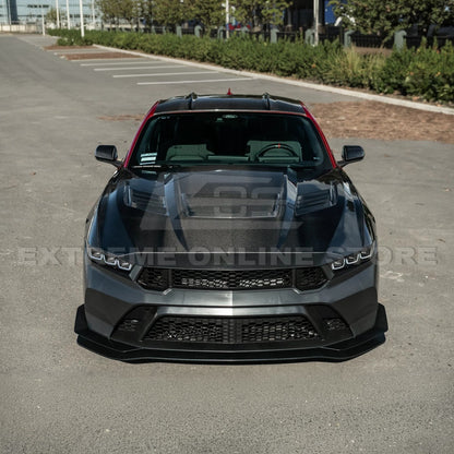 2024-Up Mustang GTD Style Full Conversion Primed Front Bumper Cover Grille Lip image 7