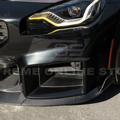 2023-Up BMW G87 M2 | TR Style 3PCS Dry Carbon Fiber Front Bumper Splitter Lip image 16
