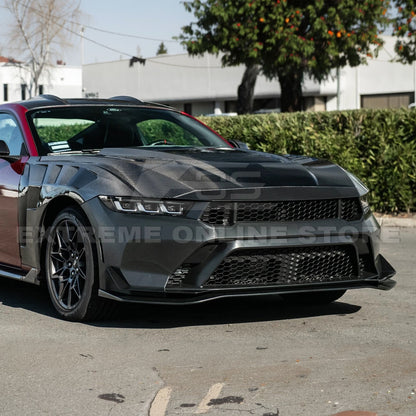 2024-Up Mustang GTD Style Full Conversion Primed Front Bumper Cover Grille Lip image 9