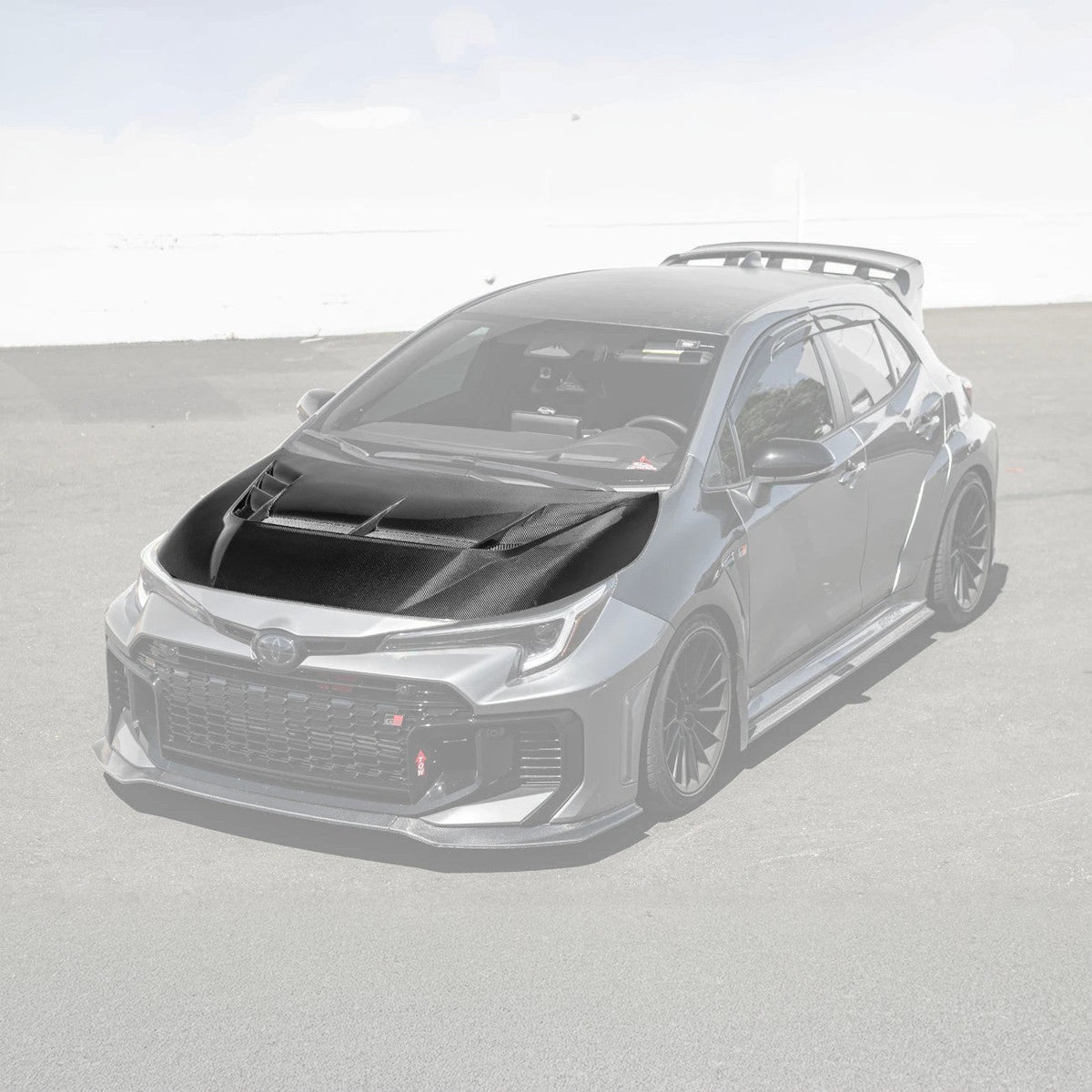 2023-Up Toyota GR Corolla VRS Style Front Vented Bumper Hood image 2