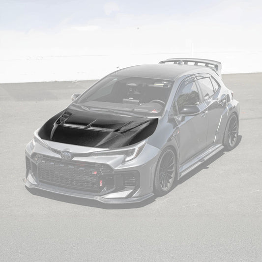 2023-Up Toyota GR Corolla VRS Style Front Vented Bumper Hood image 2