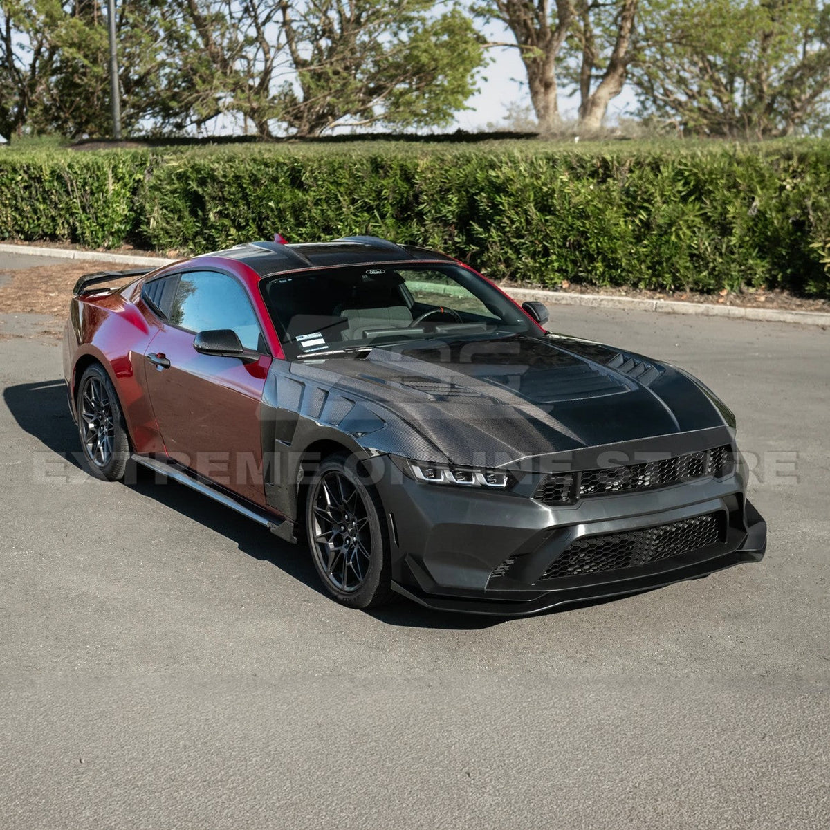 2015-Up Ford Mustang S650 Coupe Dry CARBON FIBER Tape-On Top Roof Panel Cover image 6