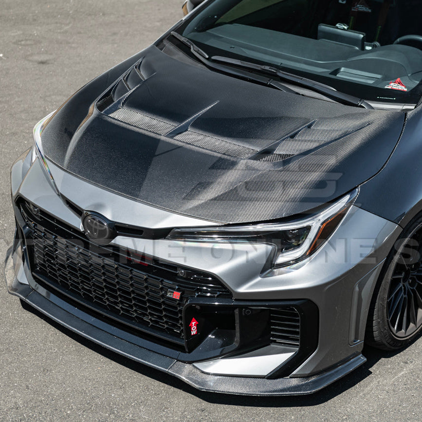 2023-Up Toyota GR Corolla VRS Style Front Vented Bumper Hood image 9