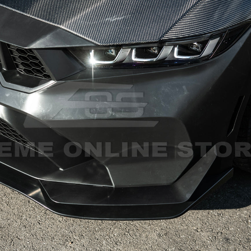 2024-Up Mustang GTD Style Full Conversion Primed Front Bumper Cover Grille Lip image 13