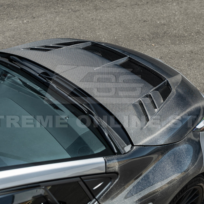 2023-Up Toyota GR Corolla VRS Style Front Vented Bumper Hood image 13