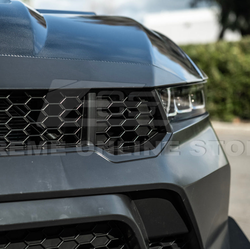 2024-Up Mustang GTD Style Full Conversion Primed Front Bumper Cover Grille Lip image 16