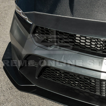 2024-Up Mustang GTD Style Full Conversion Primed Front Bumper Cover Grille Lip image 18