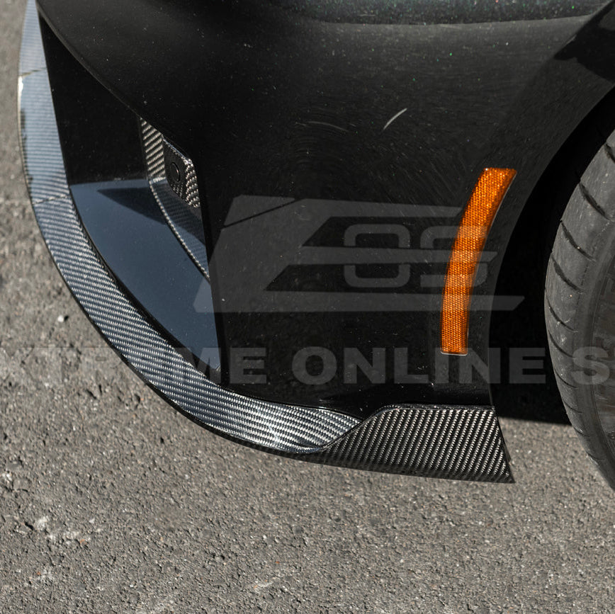 2023-Up BMW G87 M2 | TR Style 3PCS Dry Carbon Fiber Front Bumper Splitter Lip image 20
