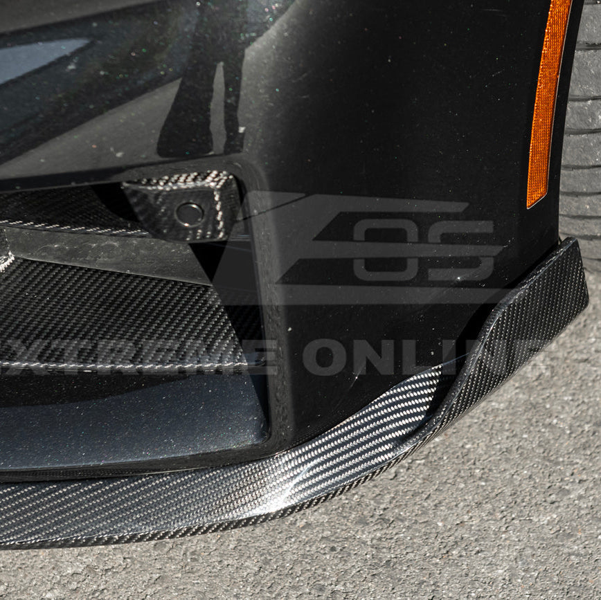 2023-Up BMW G87 M2 | TR Style 3PCS Dry Carbon Fiber Front Bumper Splitter Lip image 21