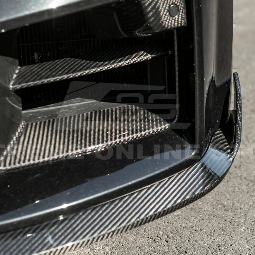 2023-Up BMW G87 M2 | TR Style 3PCS Dry Carbon Fiber Front Bumper Splitter Lip image 22