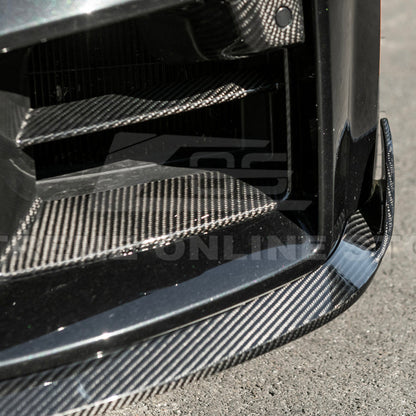 2023-Up BMW G87 M2 | TR Style 3PCS Dry Carbon Fiber Front Bumper Splitter Lip image 22