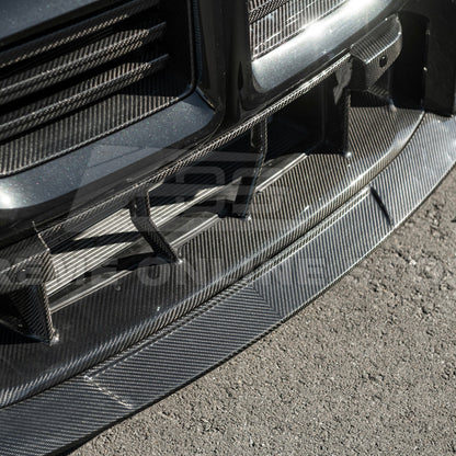 2023-Up BMW G87 M2 | TR Style 3PCS Dry Carbon Fiber Front Bumper Splitter Lip image 23