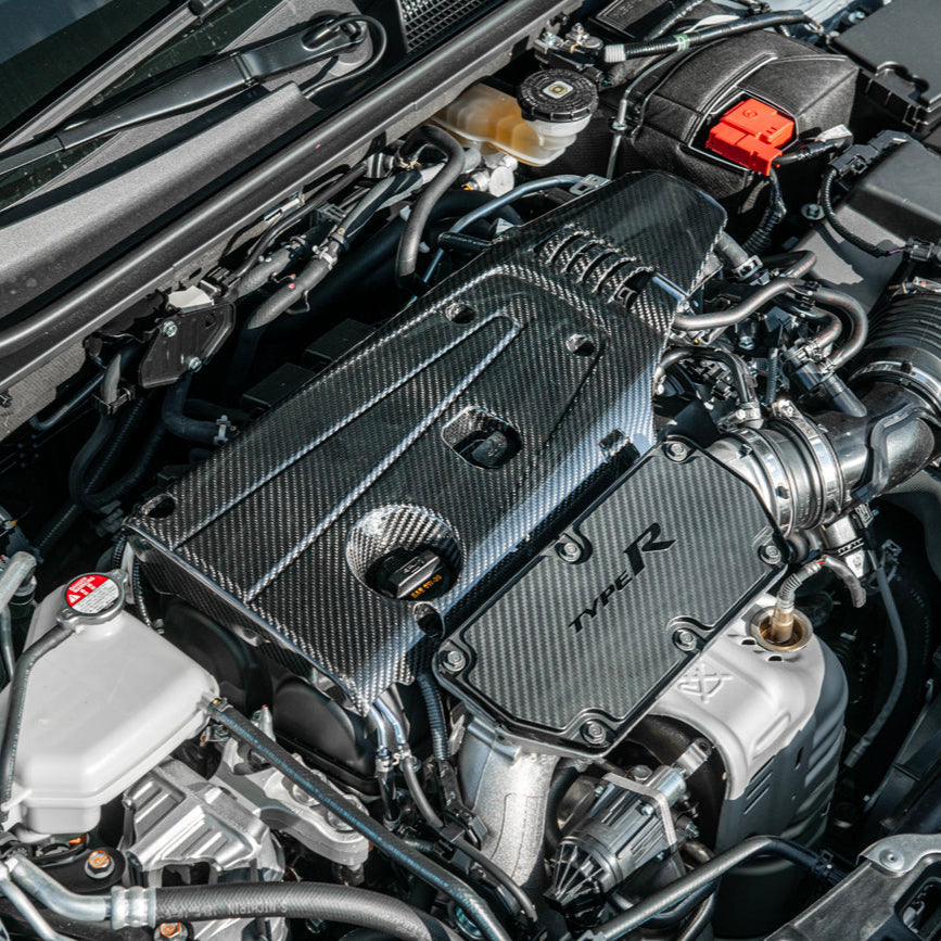 2017-Up Honda Civic FK8 FL5 Type-R Carbon Fiber Engine Valve Cover image 4