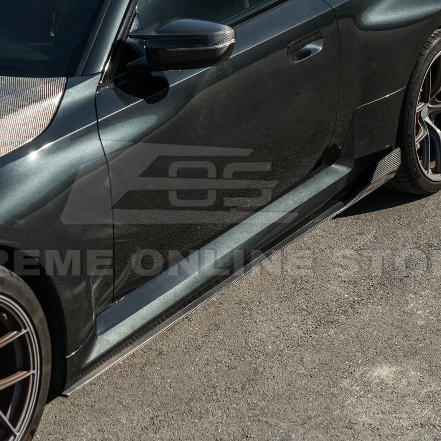 2023-Up BMW G87 M2 | TR Style Dry CARBON FIBER Side Skirts Rocker Panel Extension image 8