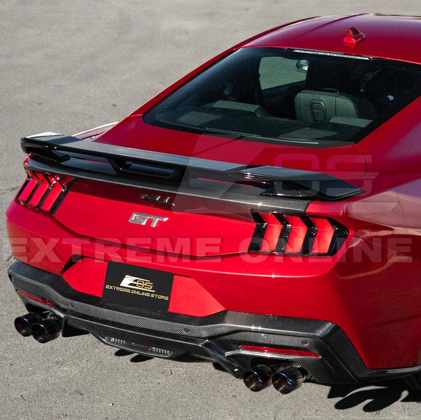 2024-Up Ford Mustang DarkHorse Style GLOSSY BLACK Rear Trunk Lid Wing Spoiler image 9