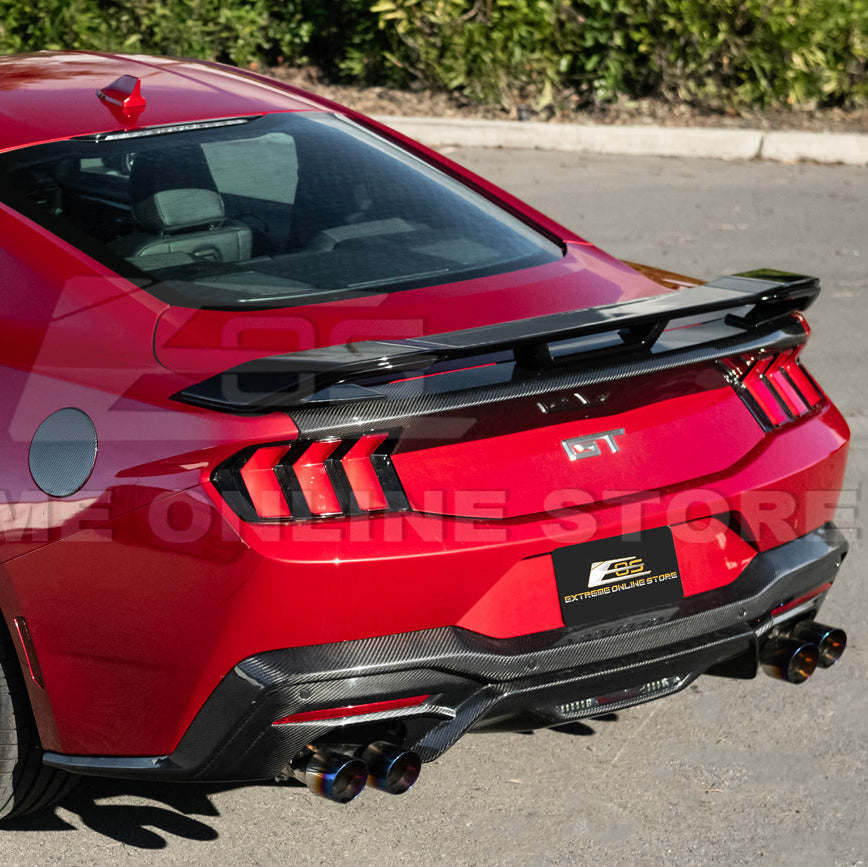 2024-Up Ford Mustang DarkHorse Style GLOSSY BLACK Rear Trunk Lid Wing Spoiler image 5