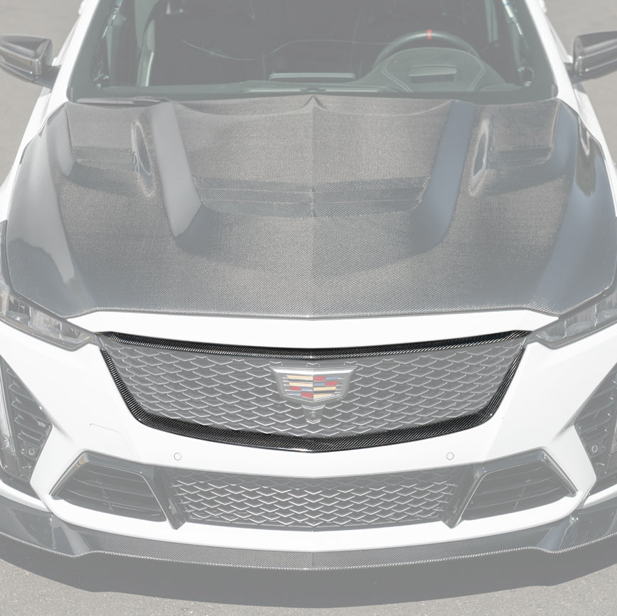 2022-24 Cadillac CT5-V Blackwing Dry Carbon Fiber Front Upper Lower Grille Trim image 1