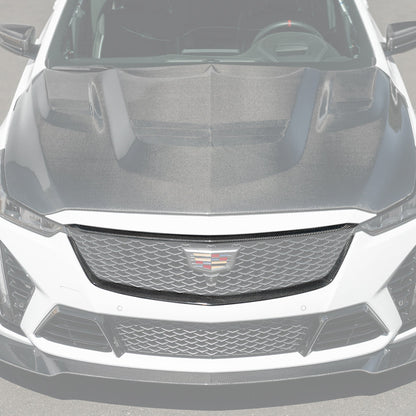 2022-24 Cadillac CT5-V Blackwing Dry Carbon Fiber Front Upper Lower Grille Trim image 1