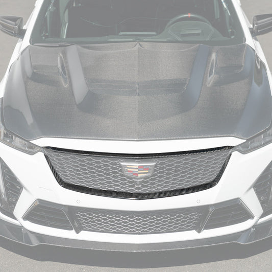 2022-24 Cadillac CT5-V Blackwing Dry Carbon Fiber Front Upper Lower Grille Trim image 1