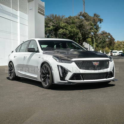 2022-24 Cadillac CT5-V Blackwing Dry Carbon Fiber Front Upper Lower Grille Trim image 6