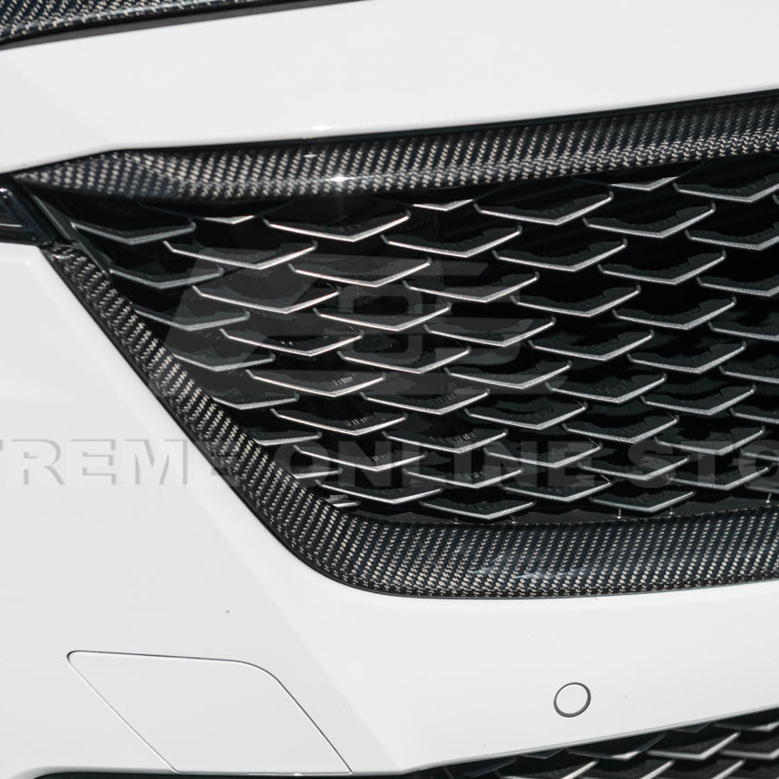 2022-24 Cadillac CT5-V Blackwing Dry Carbon Fiber Front Upper Lower Grille Trim image 9