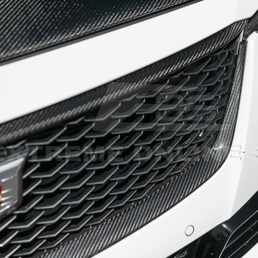 2022-24 Cadillac CT5-V Blackwing Dry Carbon Fiber Front Upper Lower Grille Trim image 37