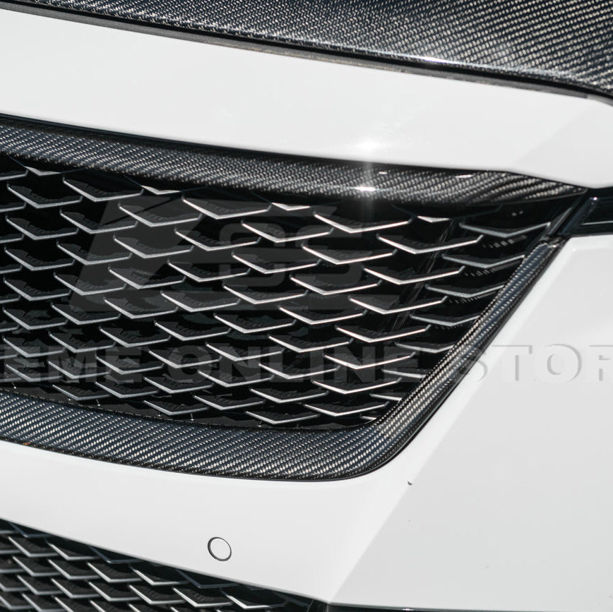 2022-24 Cadillac CT5-V Blackwing Dry Carbon Fiber Front Upper Lower Grille Trim image 12