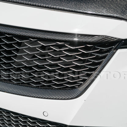 2022-24 Cadillac CT5-V Blackwing Dry Carbon Fiber Front Upper Lower Grille Trim image 12