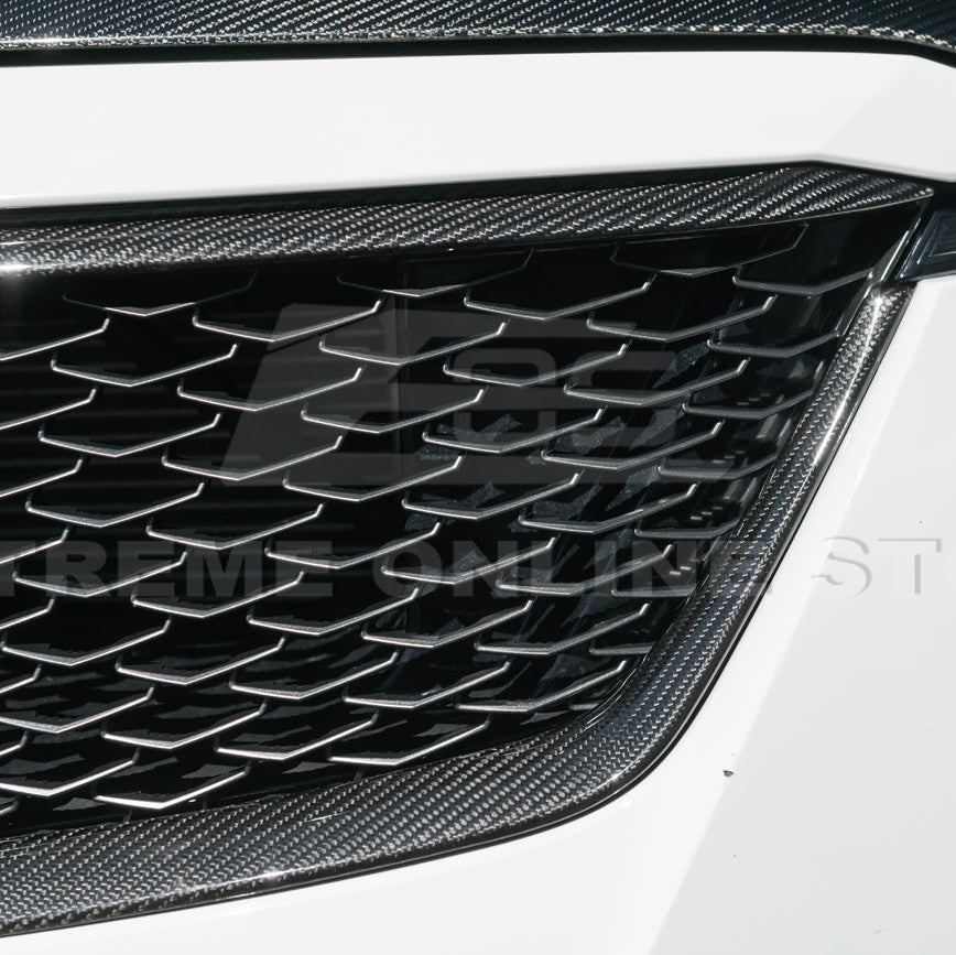 2022-24 Cadillac CT5-V Blackwing Dry Carbon Fiber Front Upper Lower Grille Trim image 14