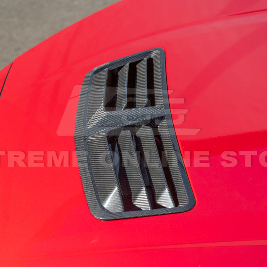2024-Up Ford Mustang DRY CARBON FIBER Front Upper Hood Vent Insert Cover image 10