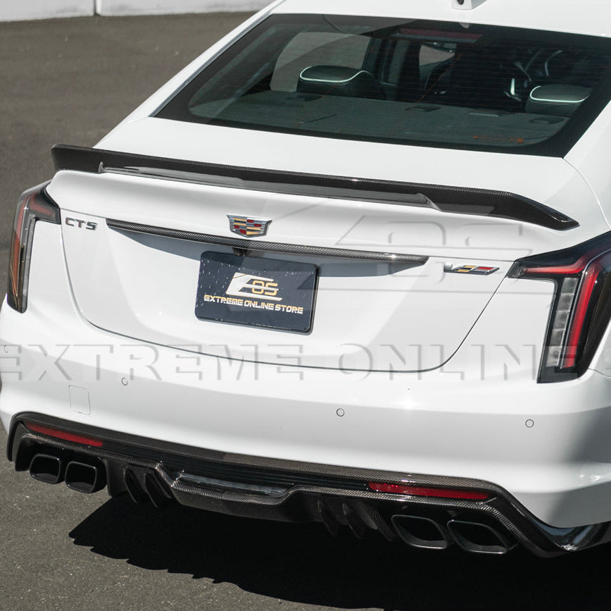 2022-Up Cadillac CT5 Dry Carbon Fiber Rear Deck Lid Center Applique Trunk Insert image 8