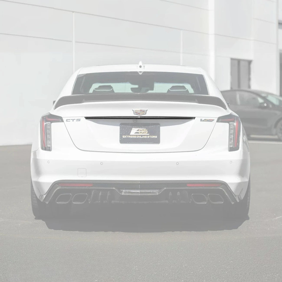 2022-Up Cadillac CT5 Dry Carbon Fiber Rear Deck Lid Center Applique Trunk Insert image 1