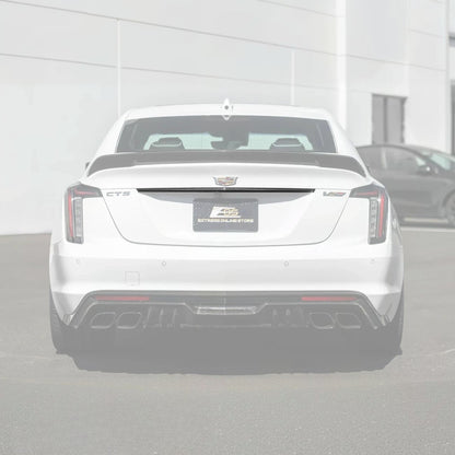 2022-Up Cadillac CT5 Dry Carbon Fiber Rear Deck Lid Center Applique Trunk Insert image 1