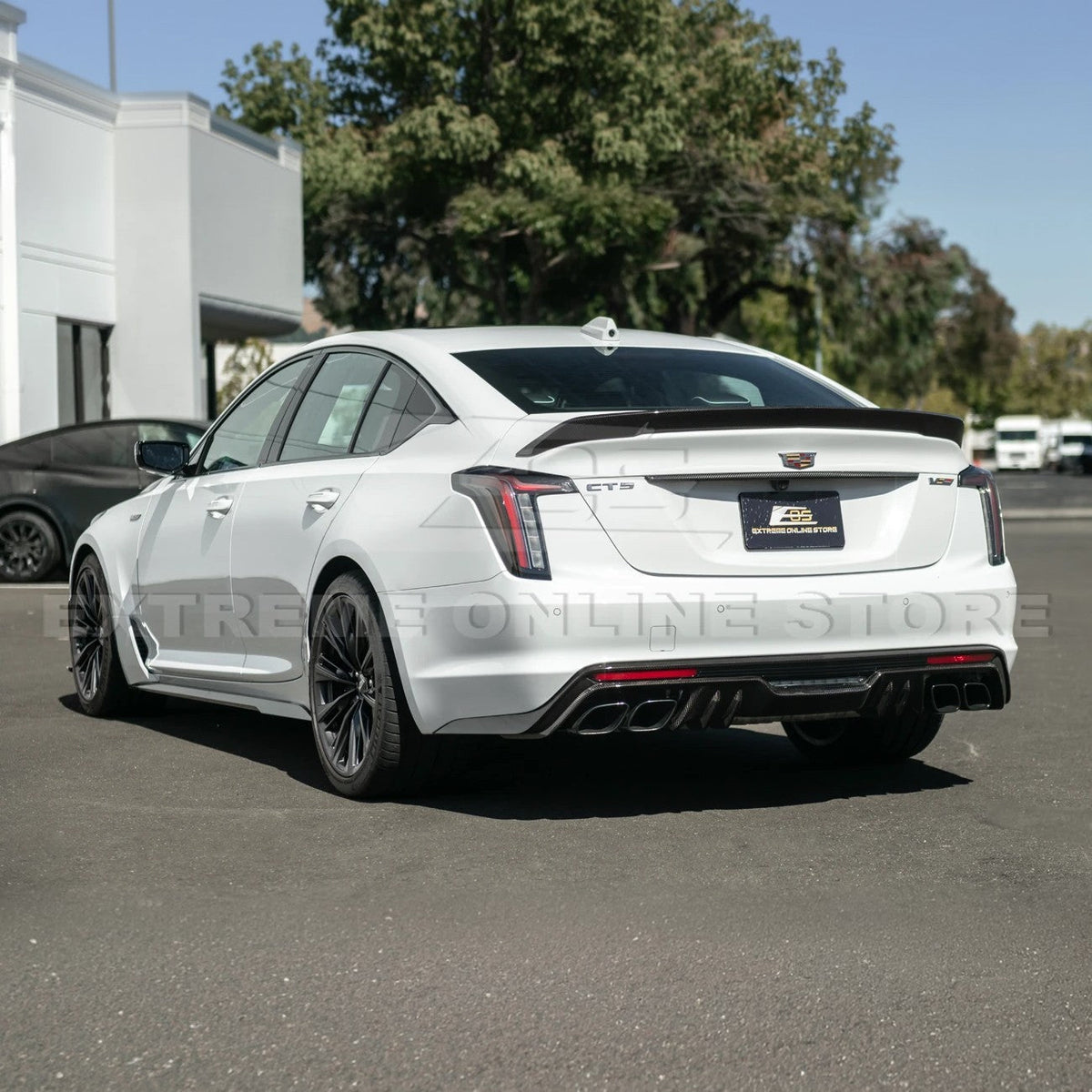 2022-Up Cadillac CT5 Dry Carbon Fiber Rear Deck Lid Center Applique Trunk Insert image 4