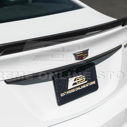 2022-Up Cadillac CT5 Dry Carbon Fiber Rear Deck Lid Center Applique Trunk Insert image 10