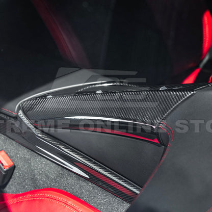 Corvette C8 DRY CARBON FIBER Center Console Armrest Right Trim Panel image 7