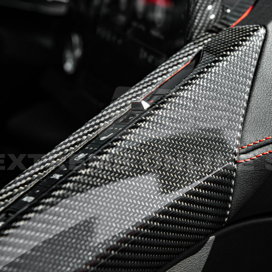 Corvette C8 DRY CARBON FIBER Center Console Armrest Right Trim Panel image 10