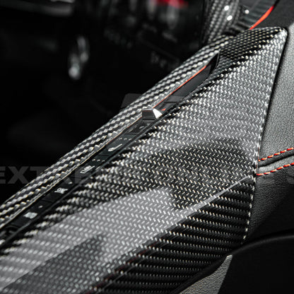 Corvette C8 DRY CARBON FIBER Center Console Armrest Right Trim Panel image 10
