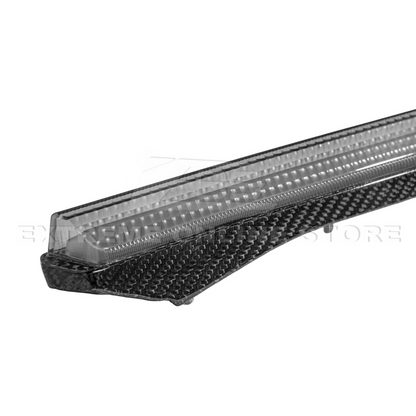 2020-Up Corvette C8 DRY CARBON FIBER Sequential LED DRL Light Bar Bezel Insert image 19