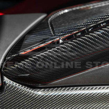 Corvette C8 DRY CARBON FIBER Center Console Armrest Right Trim Panel image 11