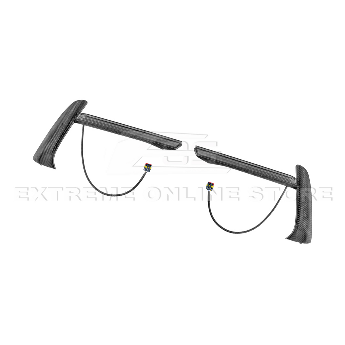 2020-Up Corvette C8 DRY CARBON FIBER Sequential LED DRL Light Bar Bezel Insert image 15