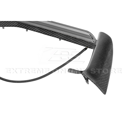 2020-Up Corvette C8 DRY CARBON FIBER Sequential LED DRL Light Bar Bezel Insert image 18