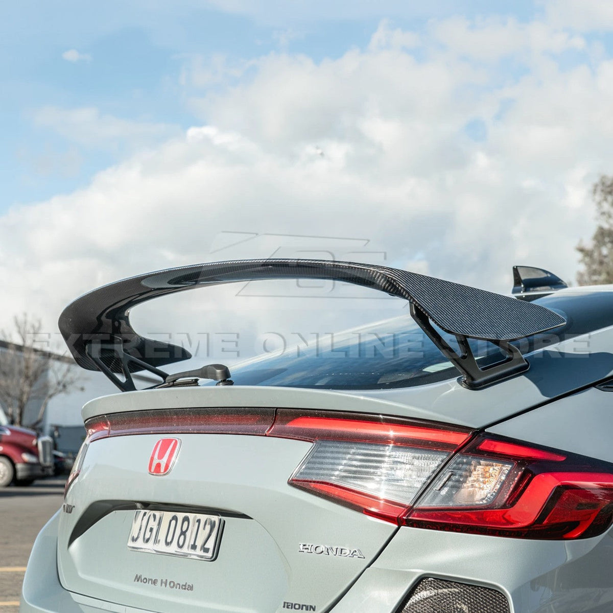2023-Up Honda Civic Type-R Carbon Fiber Rear High Wing Spoiler image 5