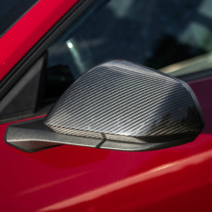2024-Up Ford Mustang DRY CARBON FIBER Mirror Cap Cover Pair image 2