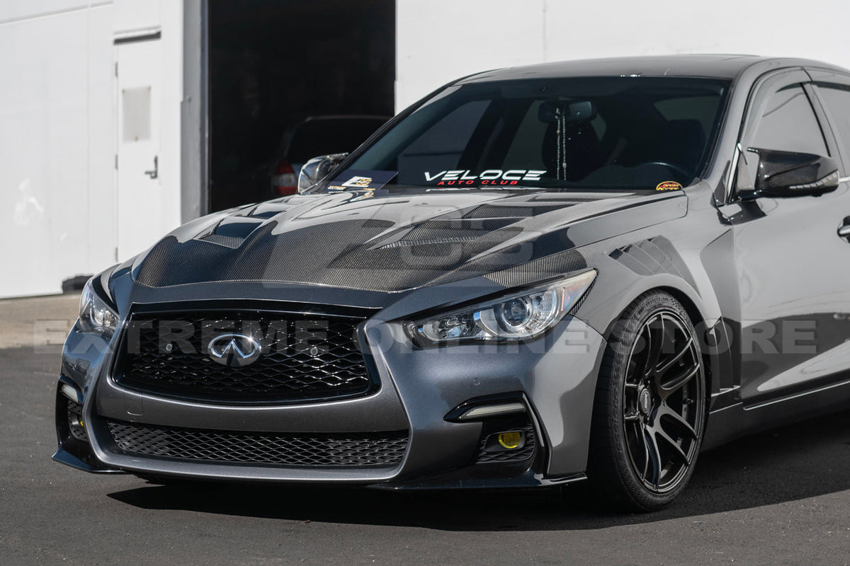 2014-Up Infiniti Q50 Front Bumper Hood Side Fender image 4