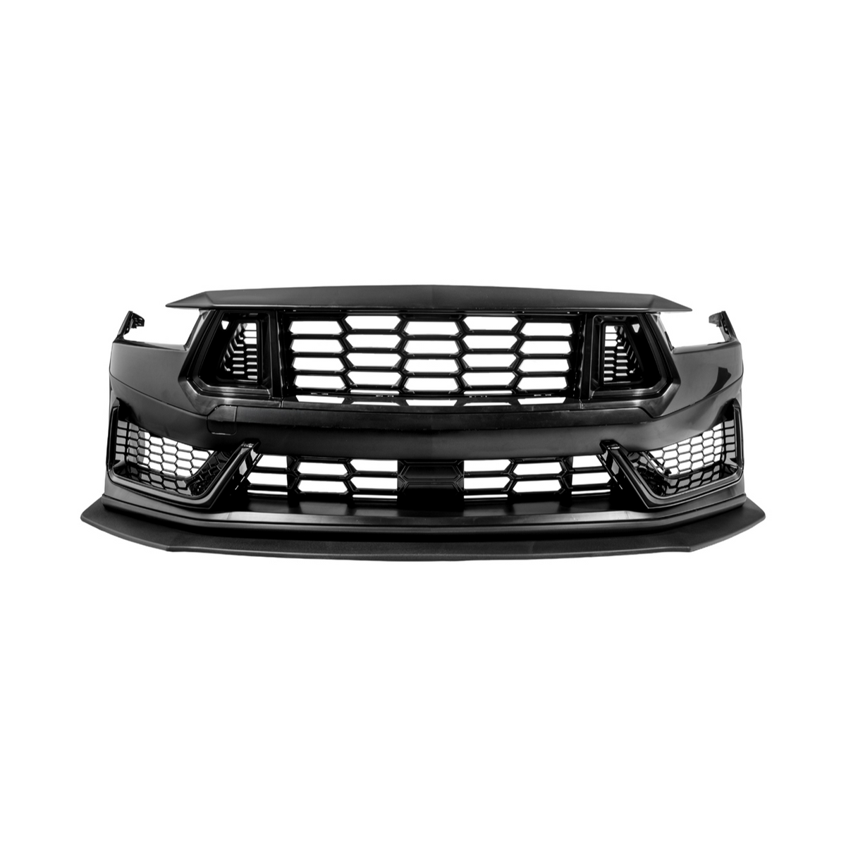 2024-Up Mustang | Dark Horse Style Front Bumper Cover Lip w/ LED Side Grille image 23