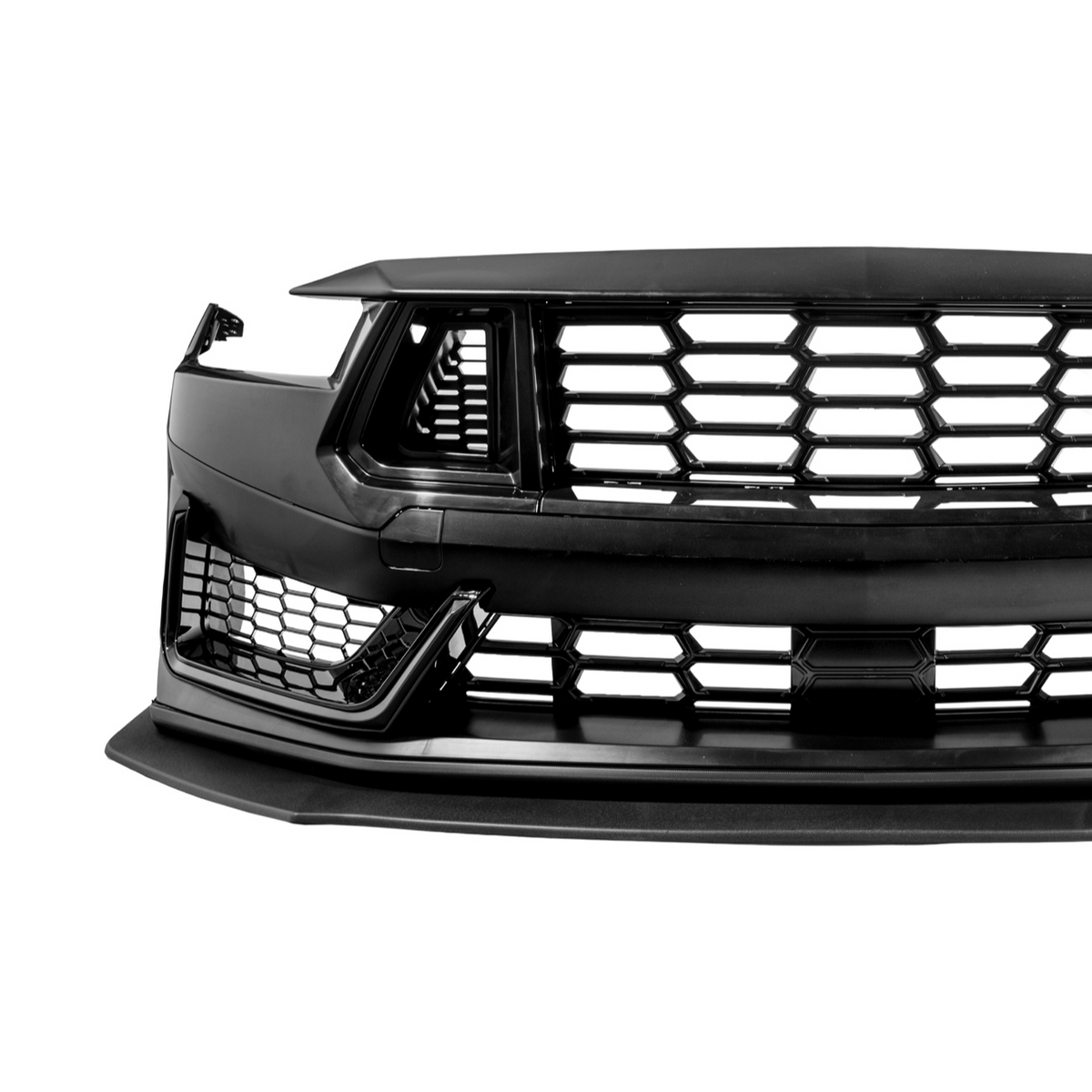 2024-Up Mustang | Dark Horse Style Front Bumper Cover Lip w/ LED Side Grille image 31