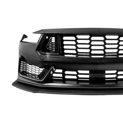 2024-Up Mustang | Dark Horse Style Front Bumper Cover Lip w/ LED Side Grille image 31