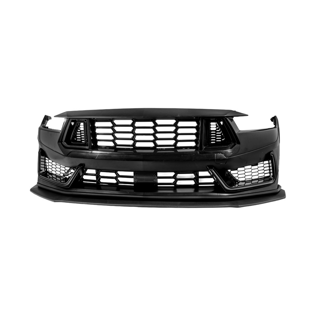 2024-Up Mustang | Dark Horse Style Front Bumper Cover Lip w/ LED Side Grille image 25
